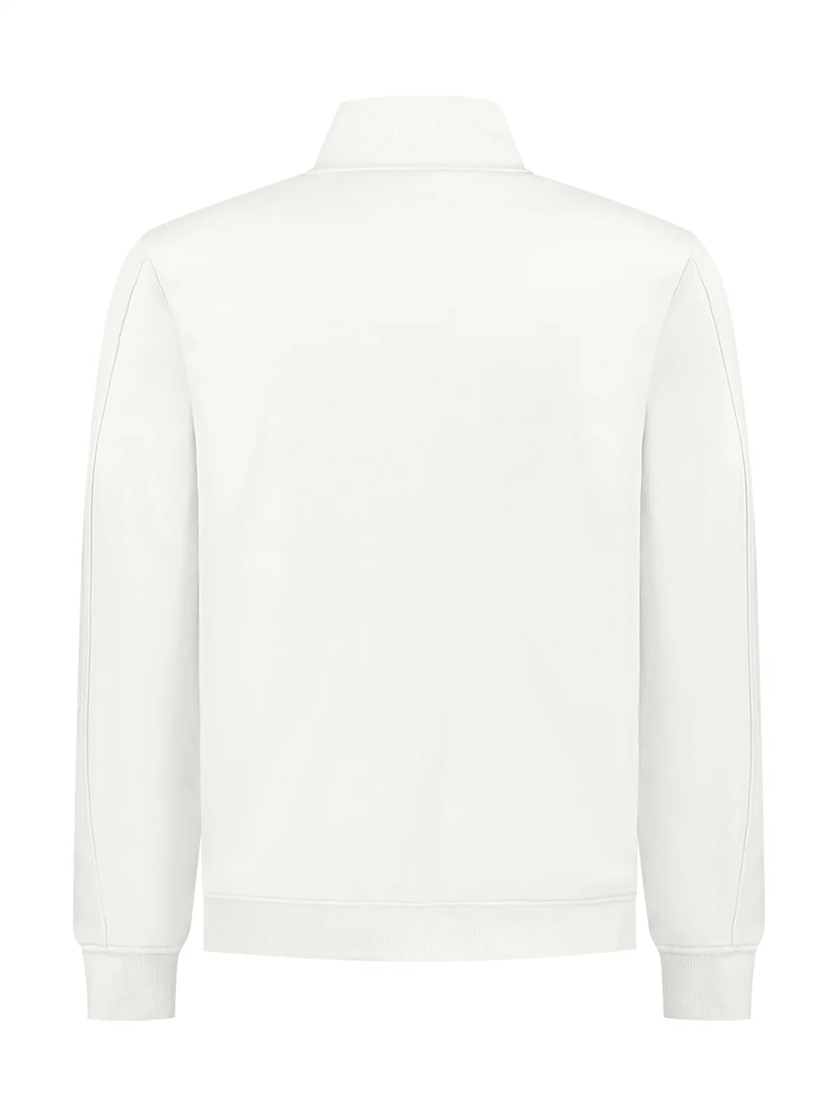 Vest sweat met rits - lichtbeige