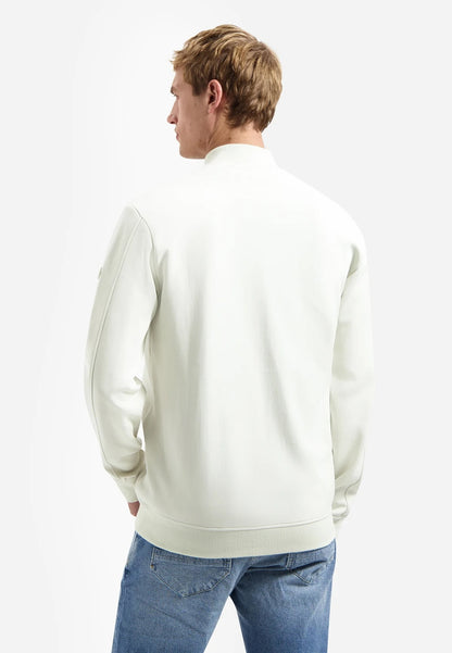 Vest sweat met rits - lichtbeige