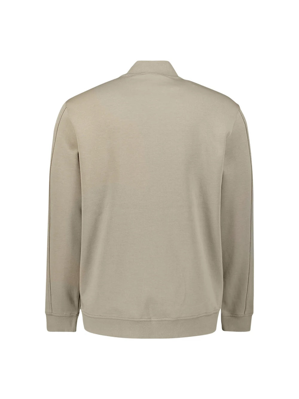 Vest sweat met rits - donkerbeige