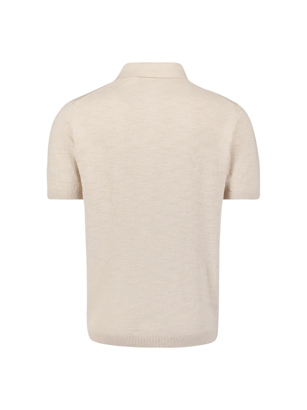Polo gebreid met rits - beige