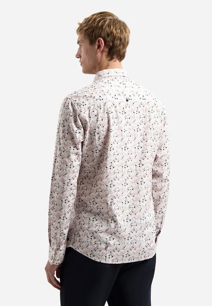 Overhemd met microprint - lichtroze