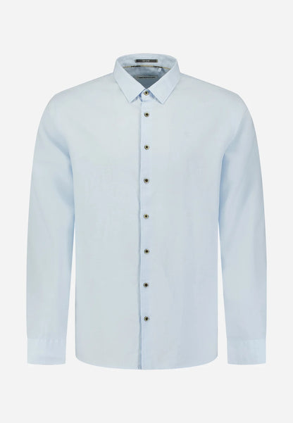 Overhemd linnenmix - lichtblauw