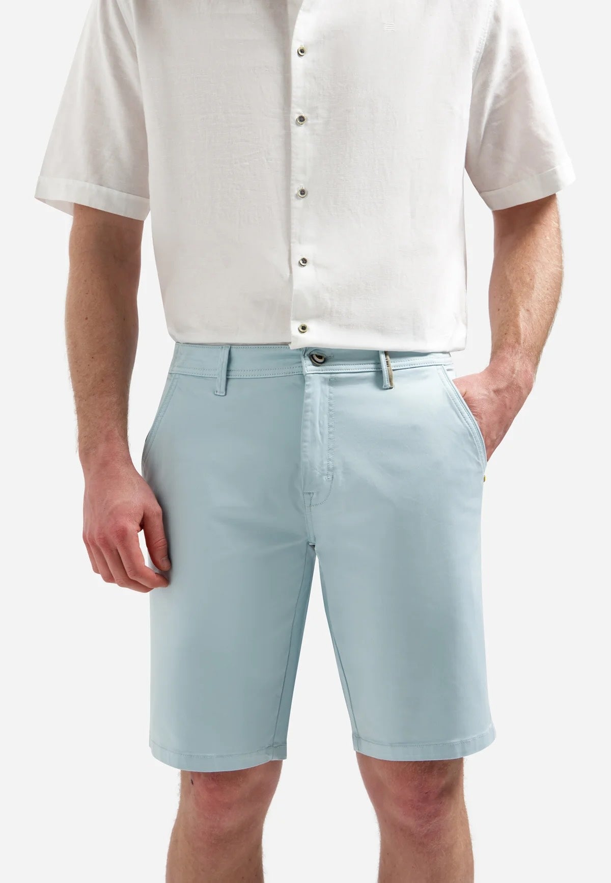 Short chino stretch - lichtblauw