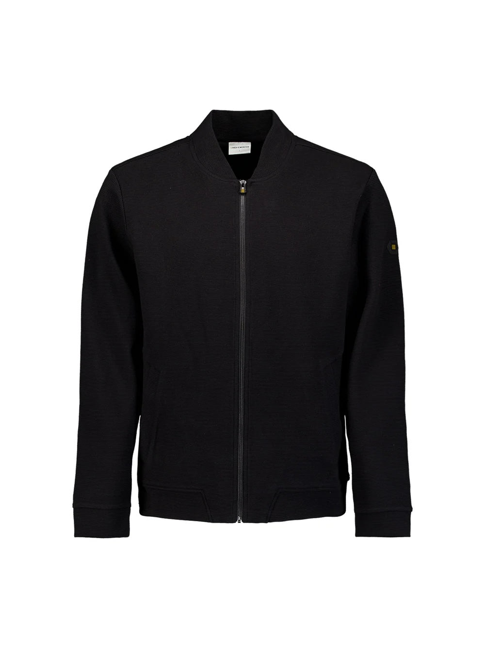 Vest sweat met rits - zwart