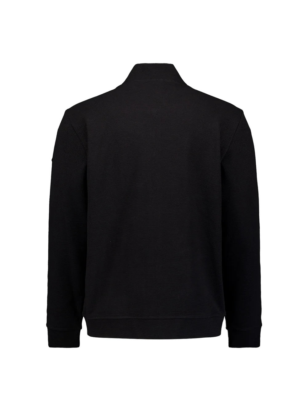 Vest sweat met rits - zwart