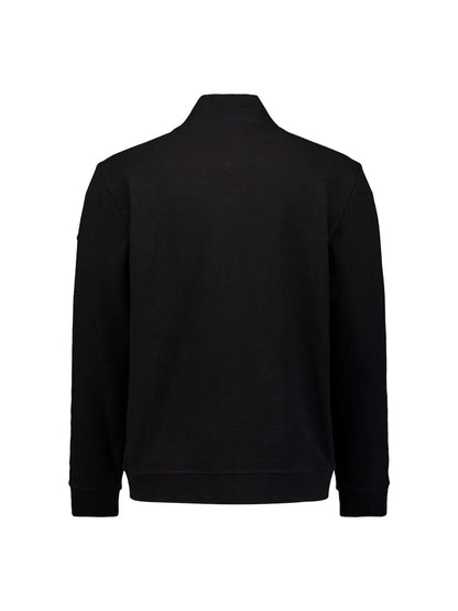 Vest sweat met rits - zwart
