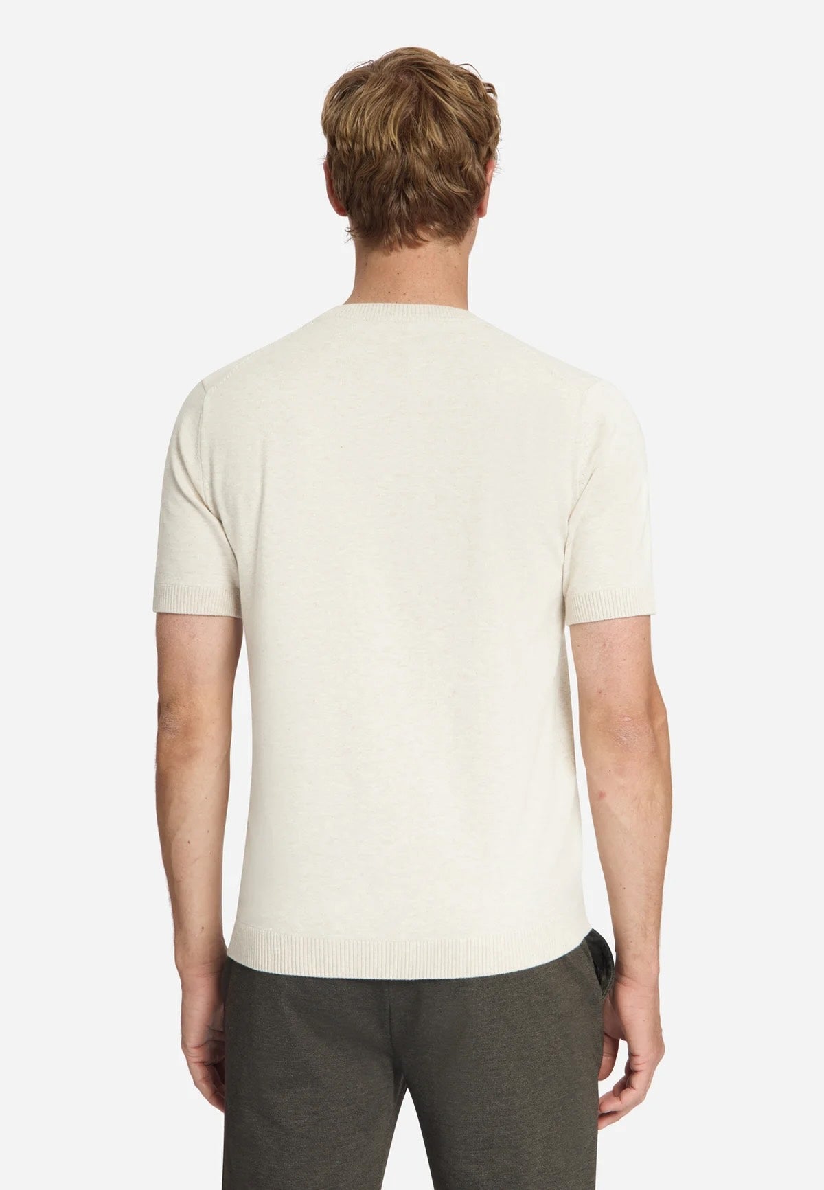 T-Shirt gebreid - beige