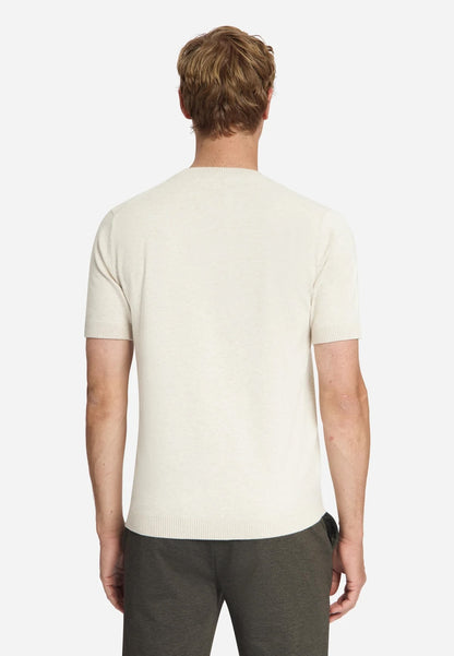 T-Shirt gebreid - beige