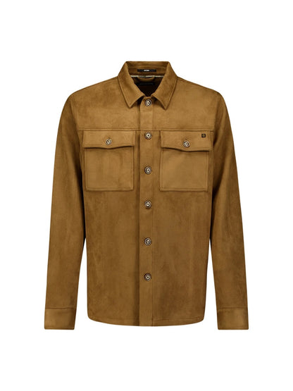 Overshirt suèdelook - caramel