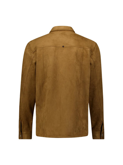 Overshirt suèdelook - caramel
