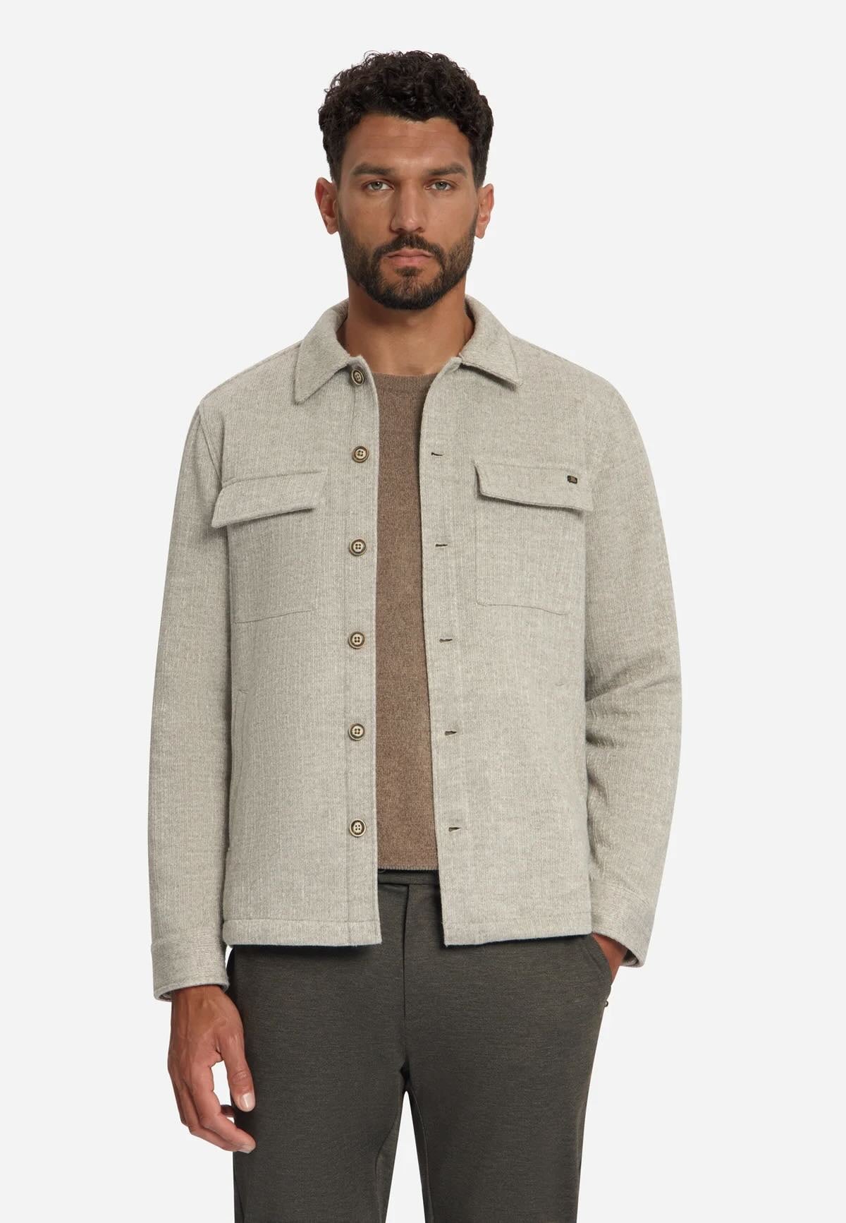 Overshirt wollook - cement