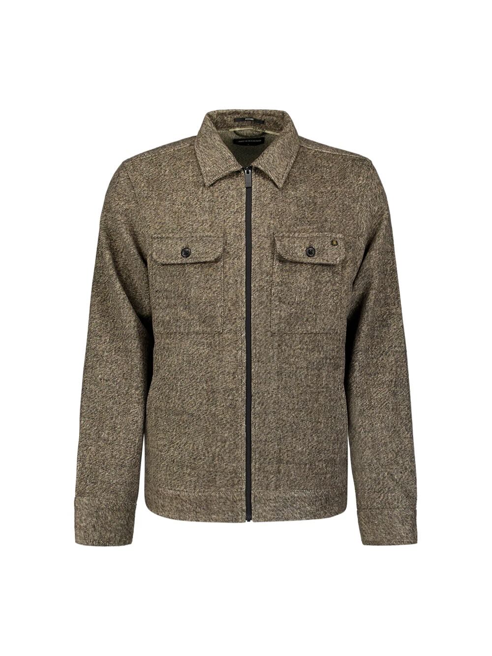 Overshirt wolmix - lichtbruin