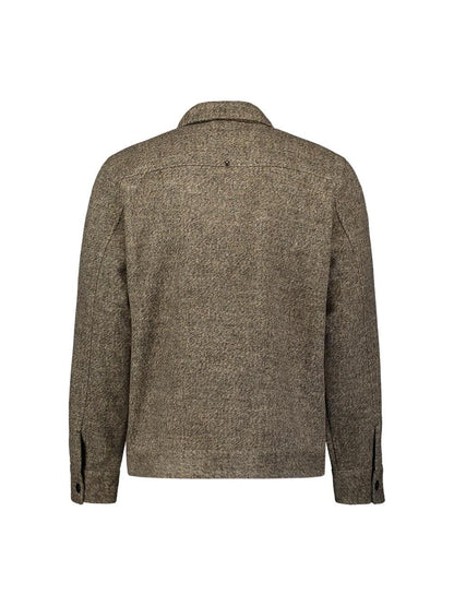 Overshirt wolmix - lichtbruin