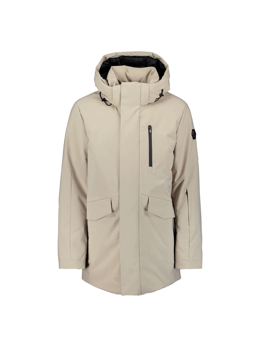 Jas parka met afneembare capuchon - stone