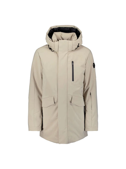 Jas parka met afneembare capuchon - stone