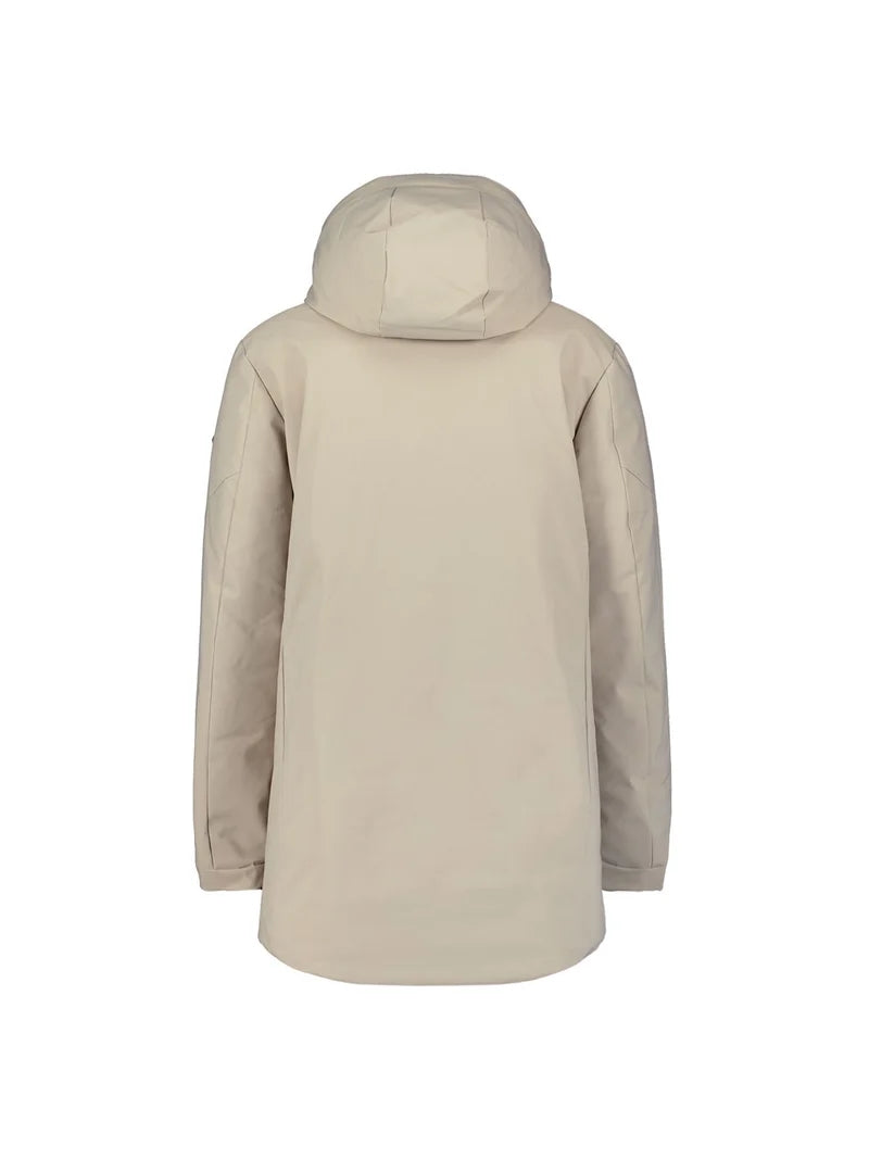 Jas parka met afneembare capuchon - stone