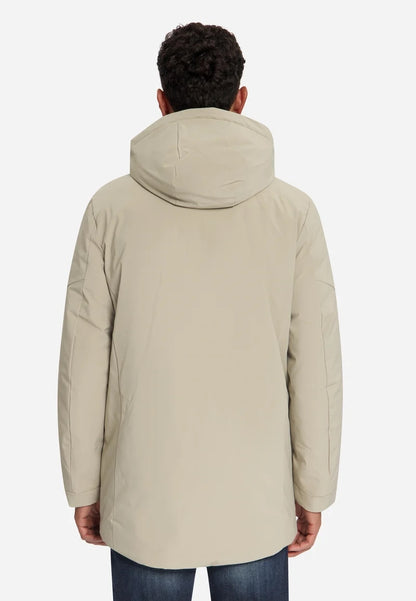Jas parka met afneembare capuchon - stone