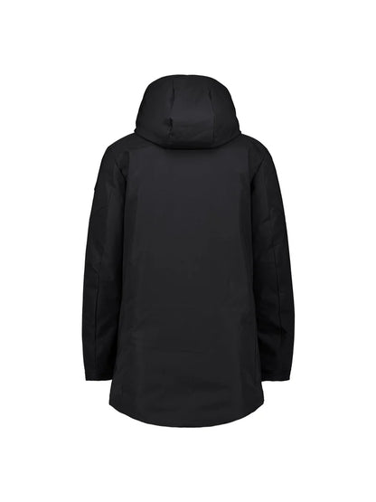 Jas parka met afneembare capuchon - zwart