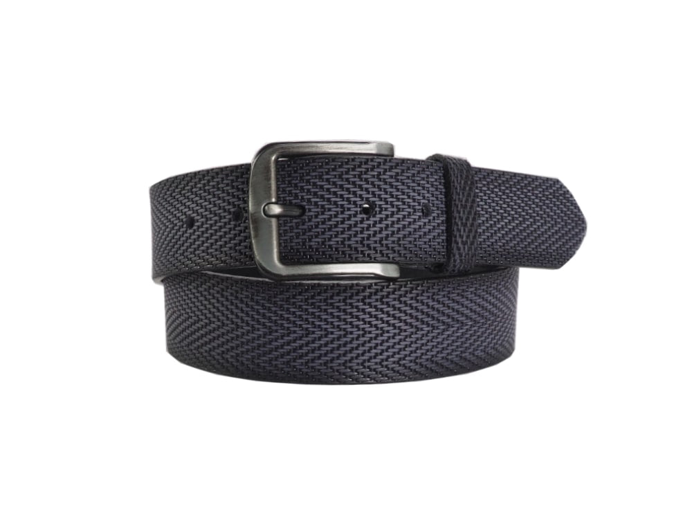 Riem leder wave - marineblauw