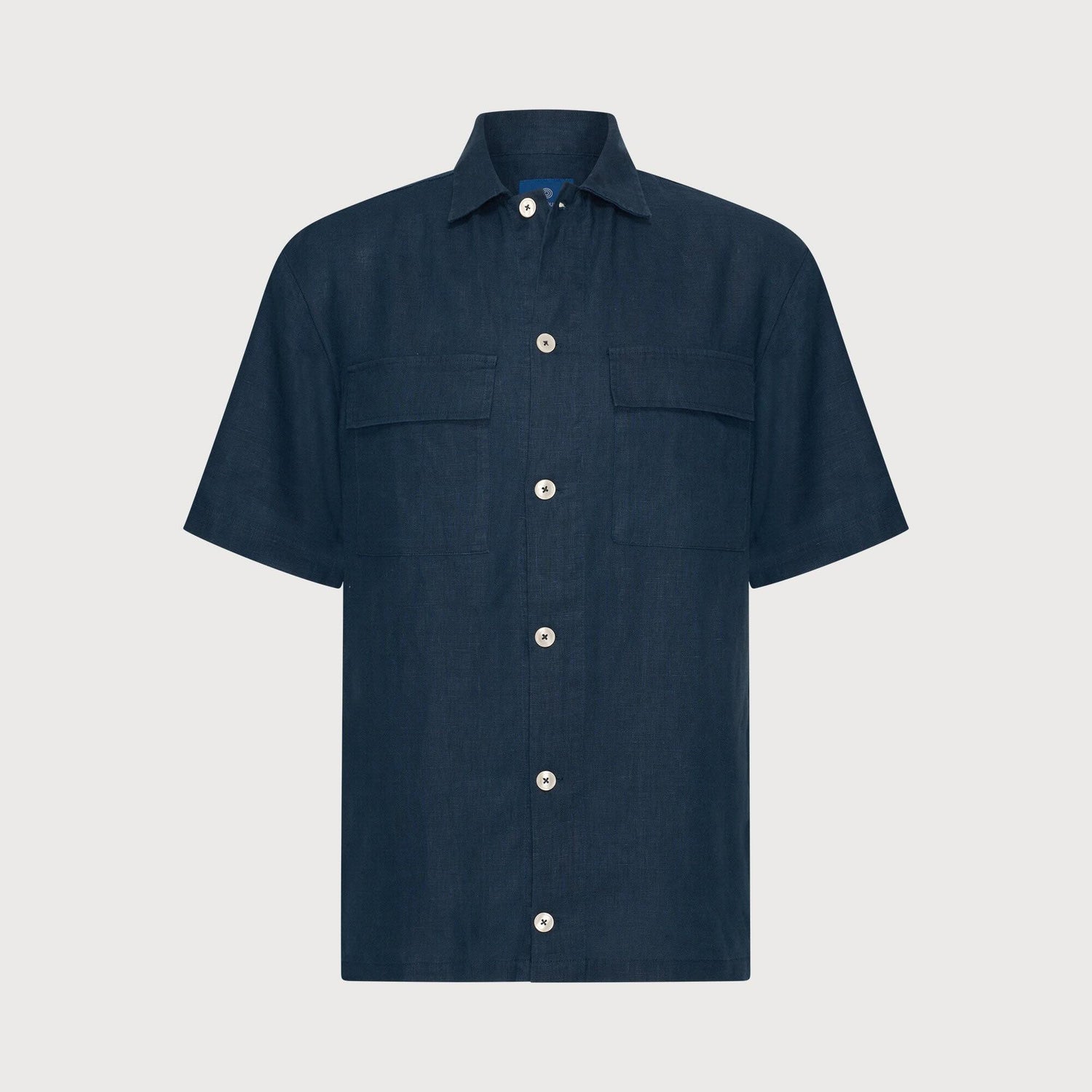 Overhemd linnen - navyblauw