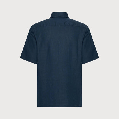 Overhemd linnen - navyblauw