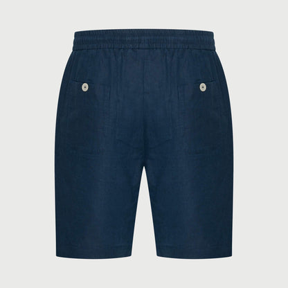 Short linnen - navyblauw