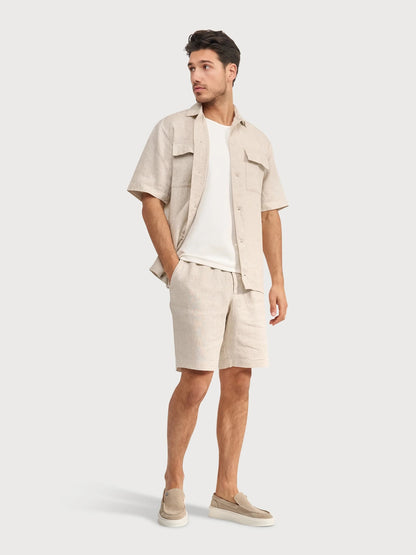 Short linnen - beige