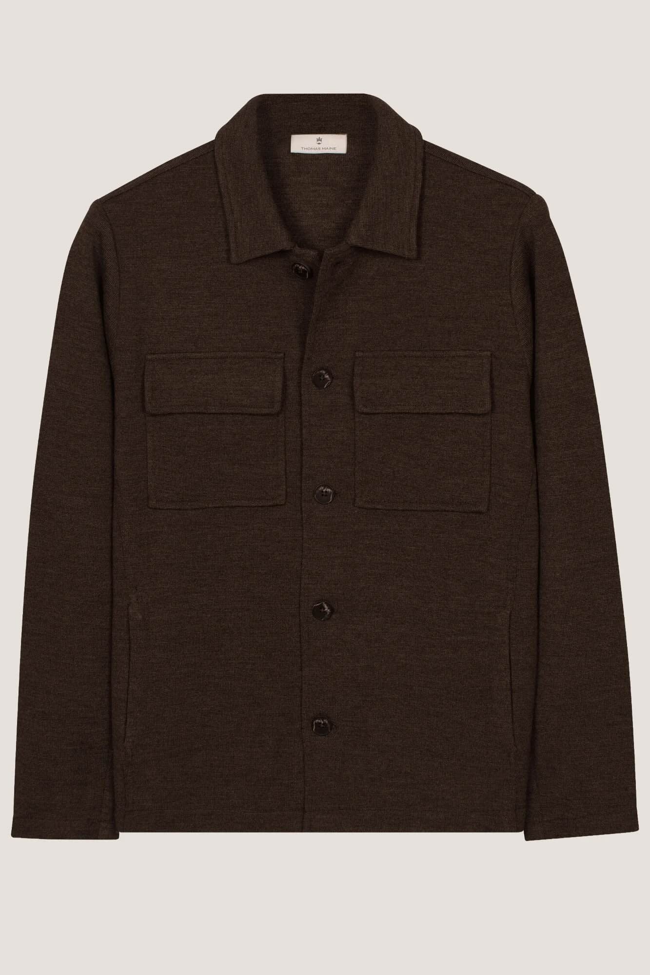 Vest gebreid met knoopsluiting - bruin