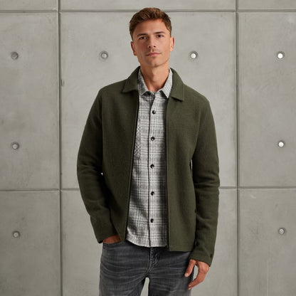 Overshirt met ritssluiting - groen