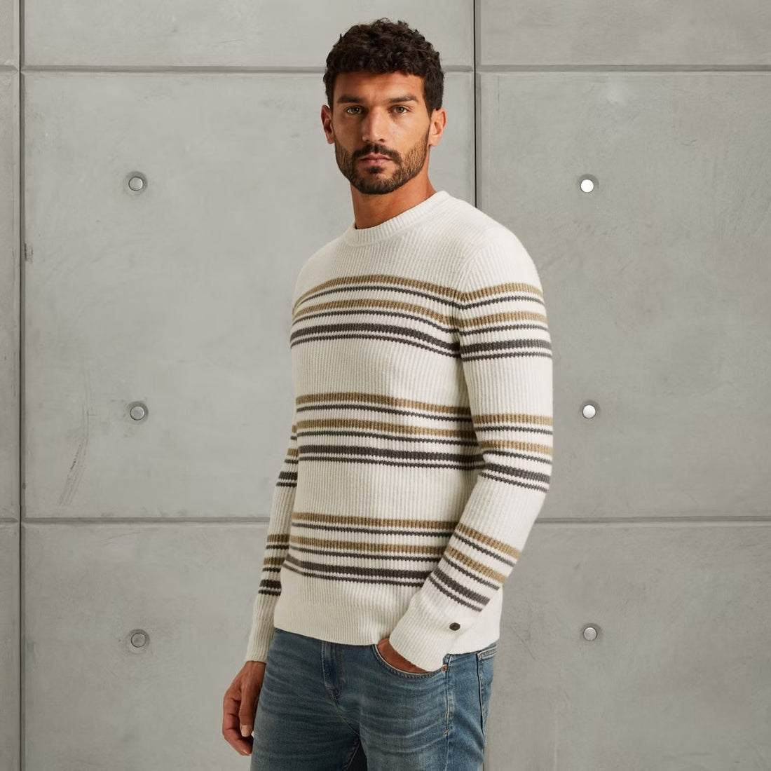 Trui streep - snow white