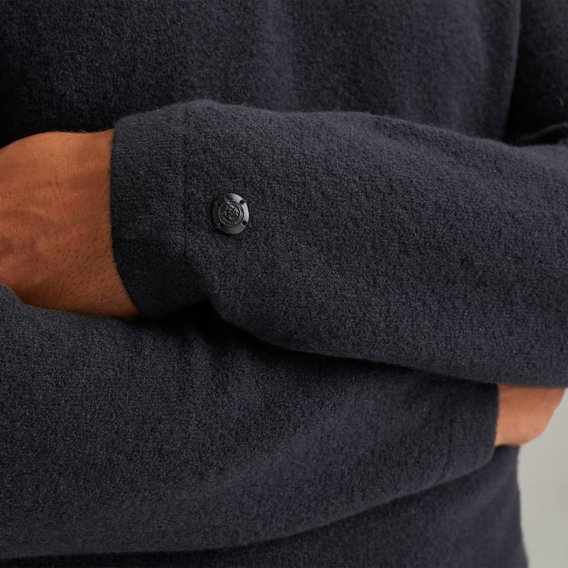 Trui polokraag met rits - blauw