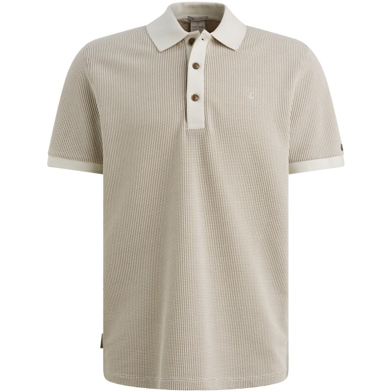 Polo wafelstructuur - beige