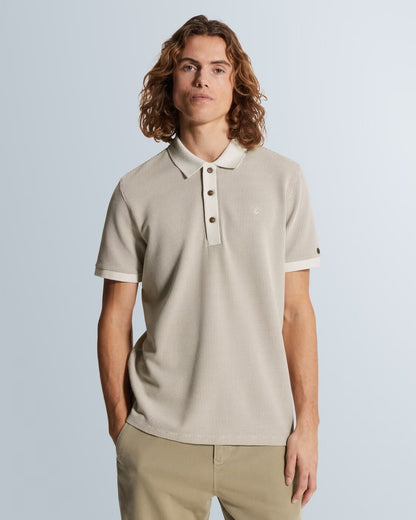 Polo wafelstructuur - beige