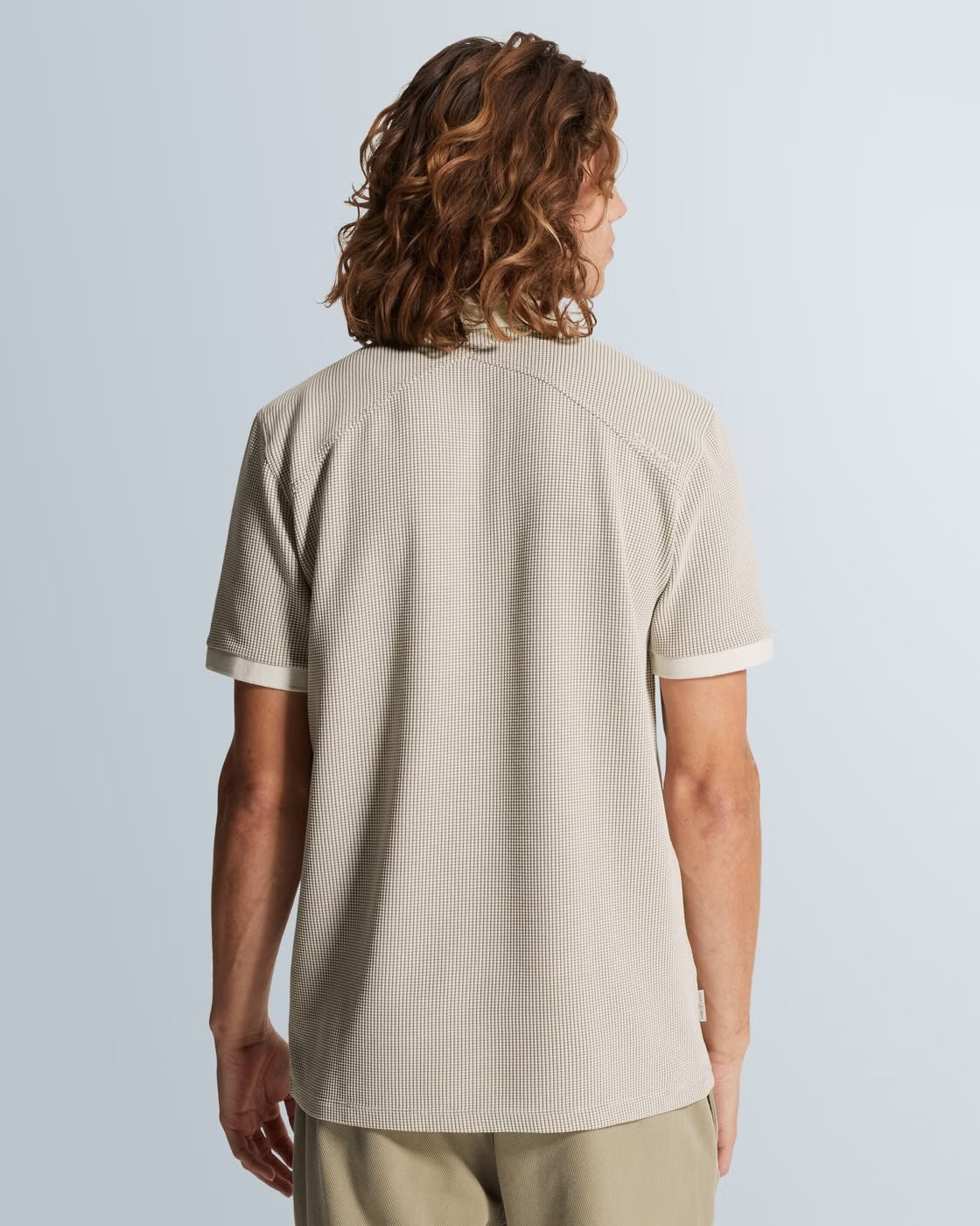 Polo wafelstructuur - beige