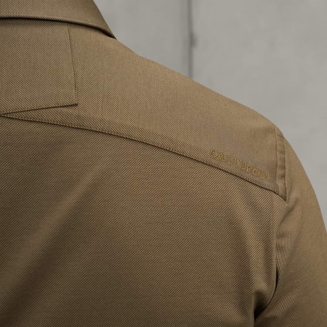 Overhemd twill jersey - khaki