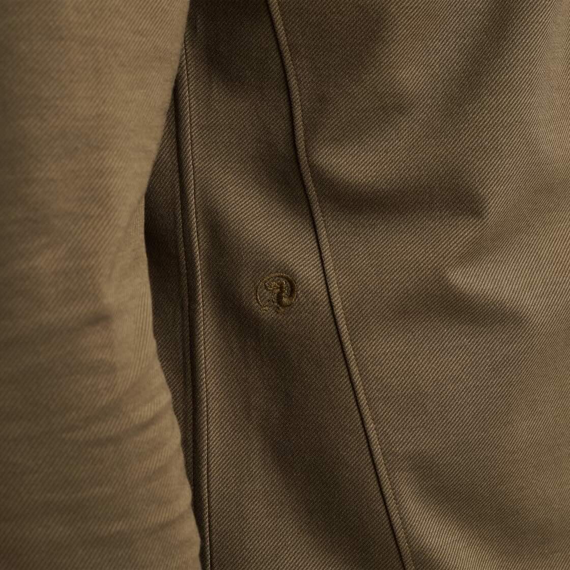 Overhemd twill jersey - khaki