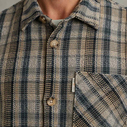 Overshirt met zakken - grijs beige blauw