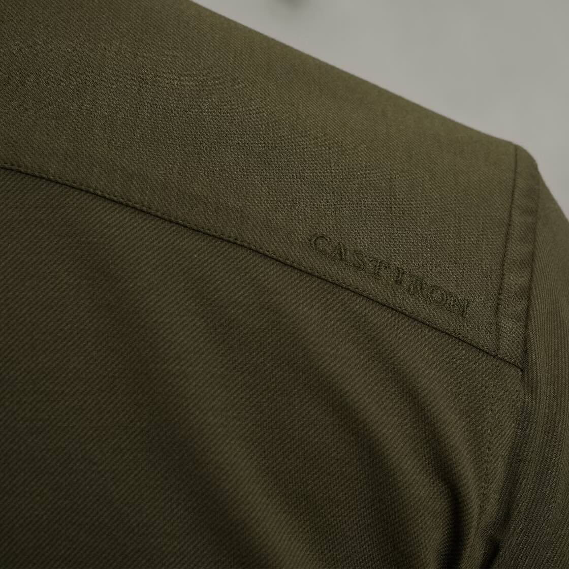 Overhemd twill jersey - groen