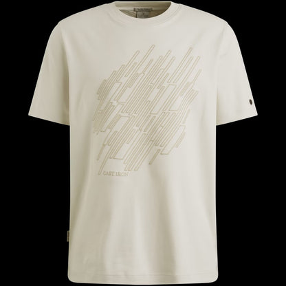 T-shirt met artwork - beige