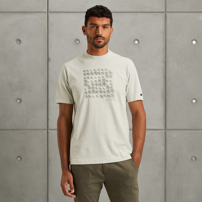 T-shirt met artwork - beige