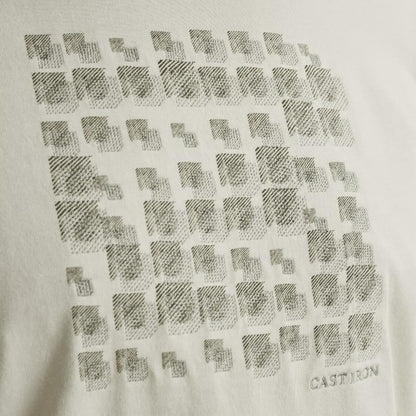 T-shirt met artwork - beige