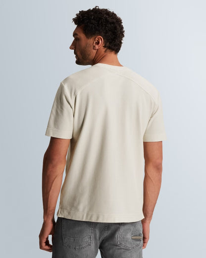 T-shirt met meerkleurig artwork - beige