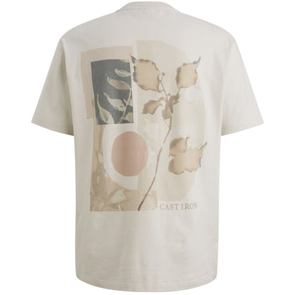 T-shirt jersey meerkleurig artwork - beige