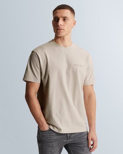 T-shirt jersey meerkleurig artwork - beige