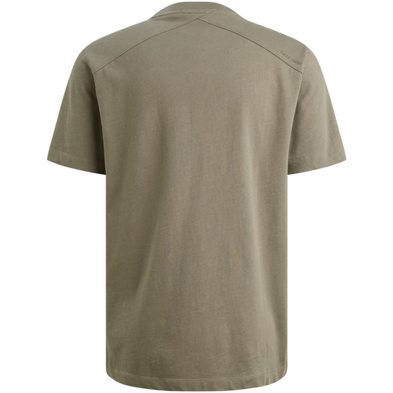 T-shirt van jersey met artwork - vetiver
