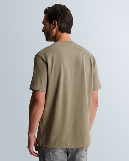 T-shirt van jersey met artwork - vetiver