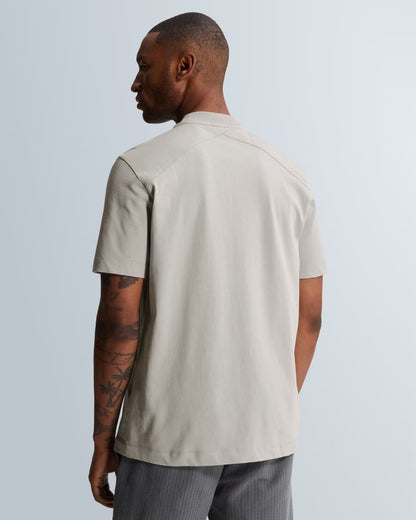 T-shirt van jersey met artwork - mirage grey