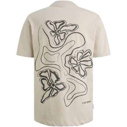 T-shirt jersey met artwork - beige