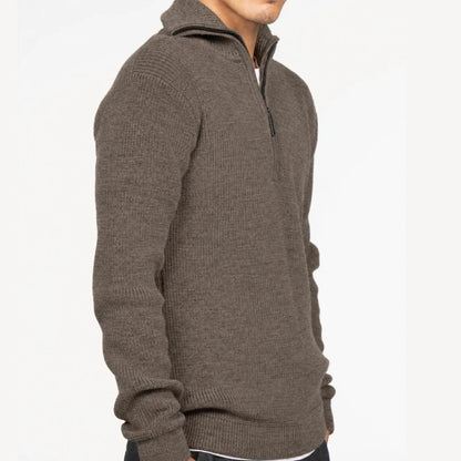 Trui DOUWE UNDYED schipper - bruin
