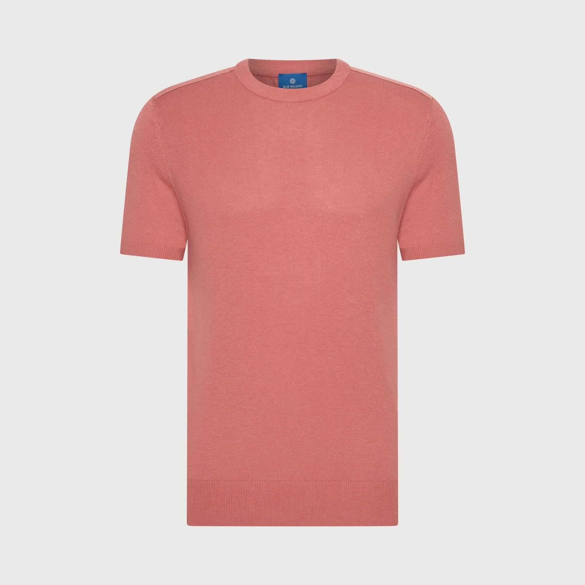 T-shirt knitted - zalmroze